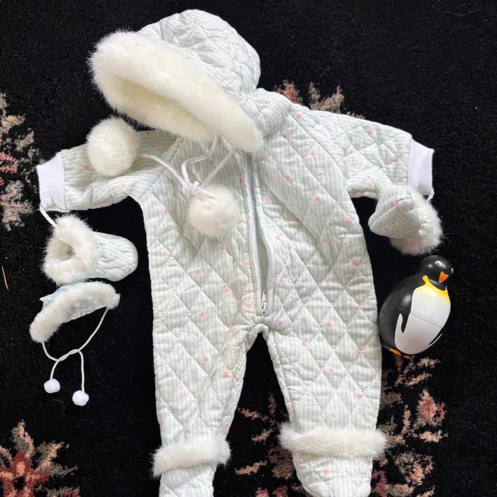 Vintage 90s Bitty Baby “Frosted Fun” Snowsuit with accessories by American Girl